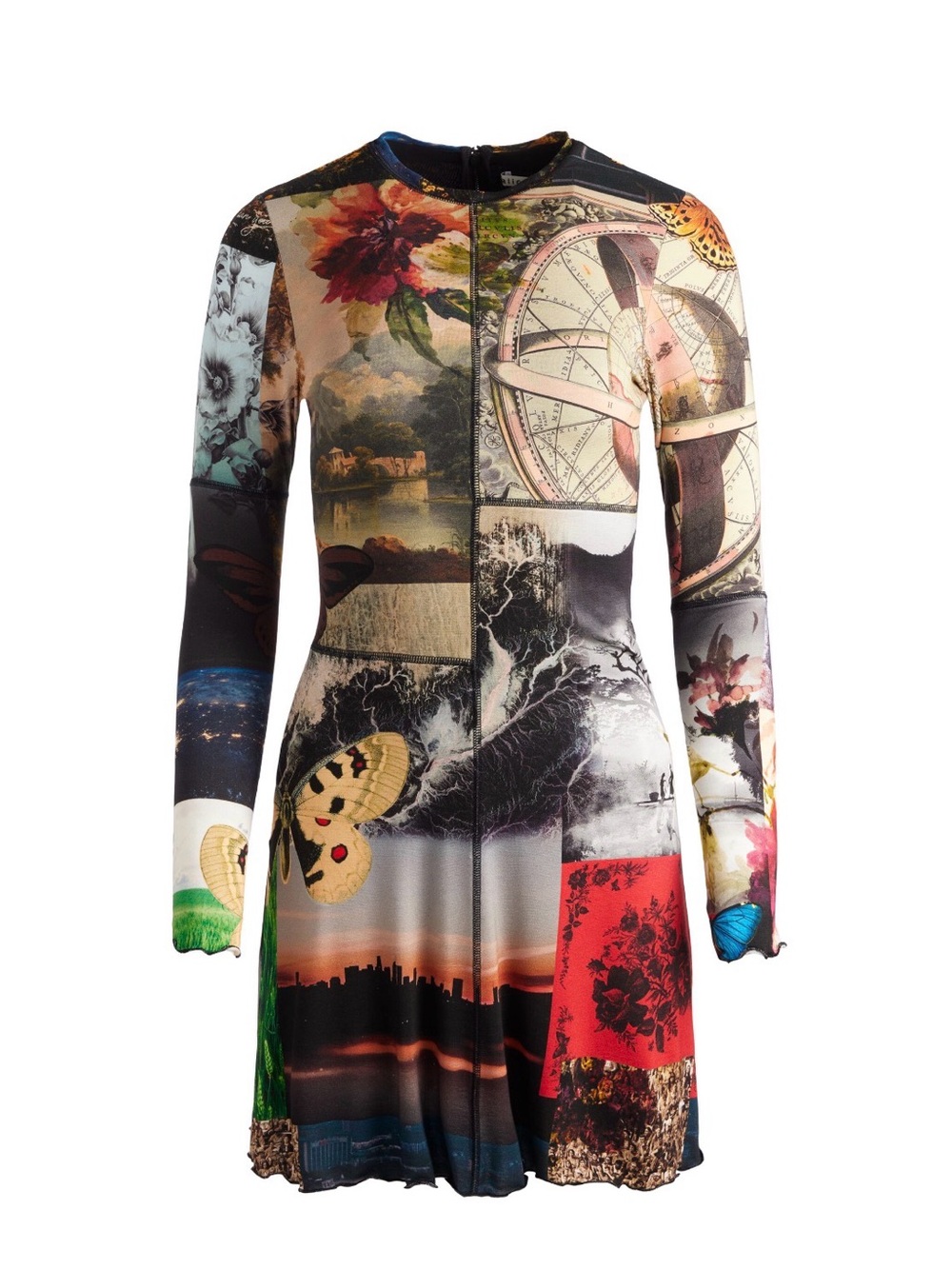 NWOT Alice + Olivia Delora A-Line Mini Dress In Color Eco Fusion. Size 4 - Picture 10 of 16